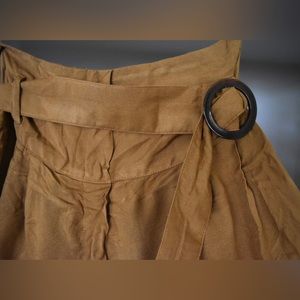 High-Waisted Flowy Shorts w/ Tie Belt